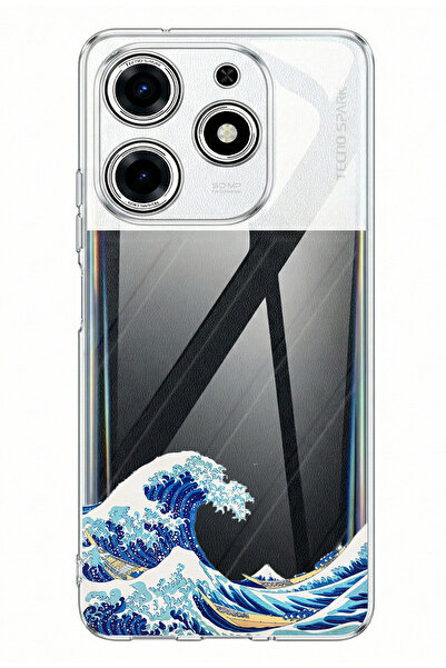 TechTree حافظة من السيليكون مطبوعة بتصميم موجة كاناجاوا أوكي نامي أورا متوافق...