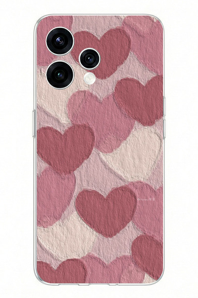 TechTree Oppo Reno 15 - Reno 15F Compatible Pastel Dried Rose and Pink Heart ...