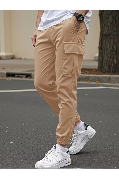 Wise&Go Store Cargo Pants with Cargo Pockets Jogger Cotton Lycra Elastic Cuff...
