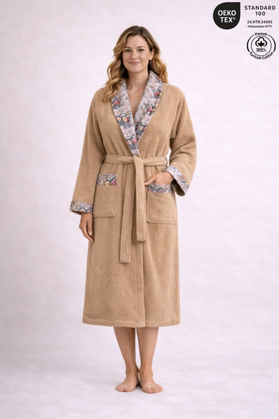 Ellaline Halat de baie pentru femei FIORE, 100% bumbac certificat, 1 bucată, ...