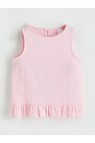 LC Waikiki Set tricou și colanți pentru fetițe LCW baby, brodat, culoare ecru