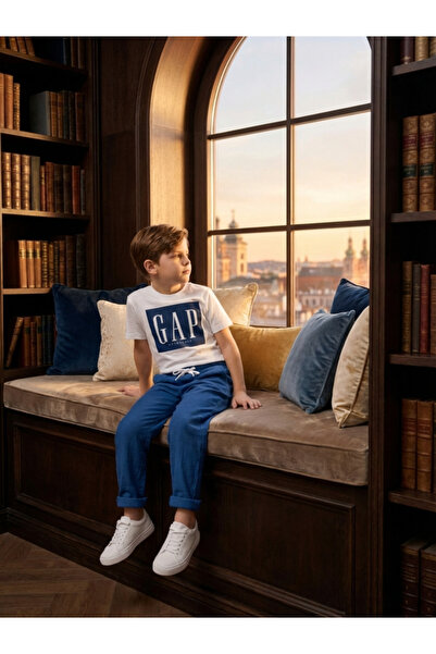 ALYAKİDS مجموعة من قطن قمصان تي شيرت بشعار للأولاد و منقوش كتان بنطلونات مكون...