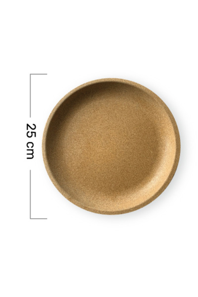 COMPOSTware Rice Bran Plates | 25 cm | Sustainable and Compostable | Set of 10