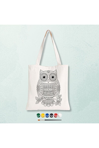 Cemira Boyanabilir Baykuş Boyama Çantası - Yetişkin ve Çocuk Aktivite Seti - ...