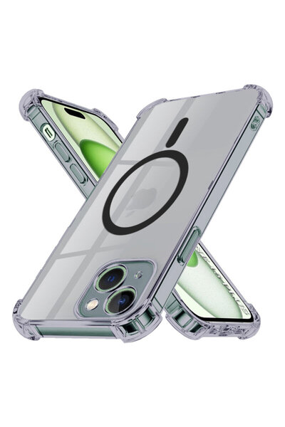 Techsuit Shockproof Clear Silicone MagSafe Case for iPhone 15 Plus