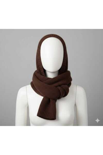 Netodak Women's Gray Black Beige Brown Knitted Balaclava Modern Style Practic...