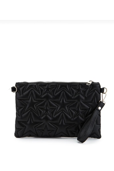 MyleeButik Yıldız Nakışlı Star Kadın Kapitone Portföy El Çantası & Clutch