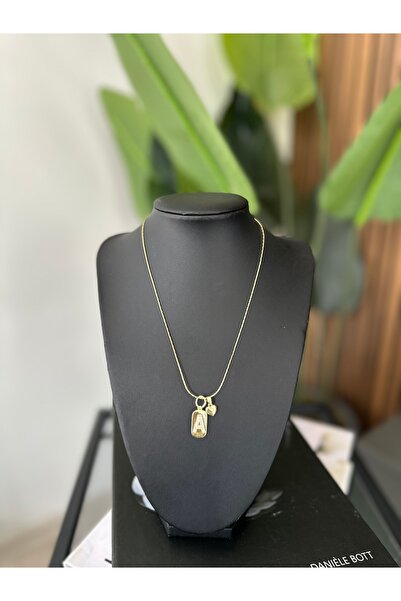 Rüya A Harf Kalp Charm Kolye