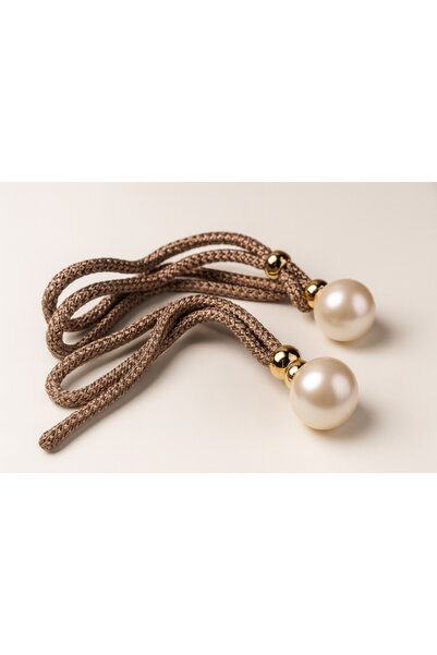 My Home أربطة ستائر اللؤلؤ- مثبت ستارة بتصميم لؤلؤي راقٍ