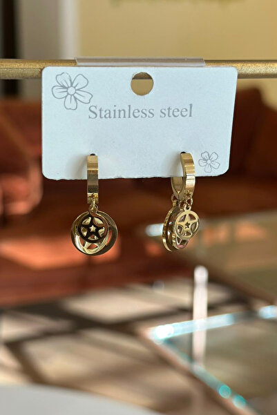 Unique Boutique Multiple Star Gold Steel Earrings