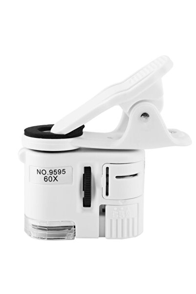naque 60X Mini Cep Telefonu Için Mandallı Mikroskop Uv Ledli Büyüteç Model AL...