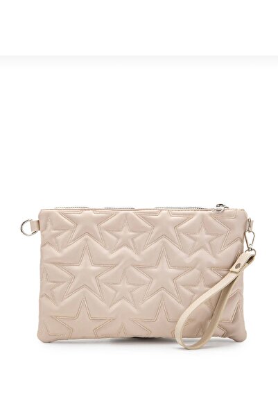 MyleeButik Yıldız Nakışlı Star Kadın Kapitone Portföy El Çantası & Clutch