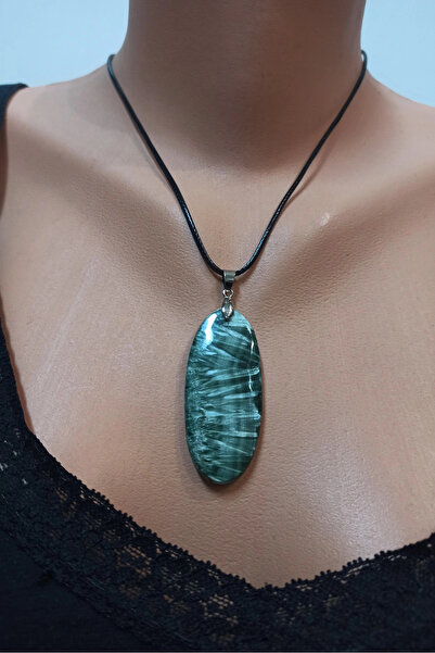 Pozitif Doğal Taş Natural Seraphinite Stone Pendant Seraphinite 400-25