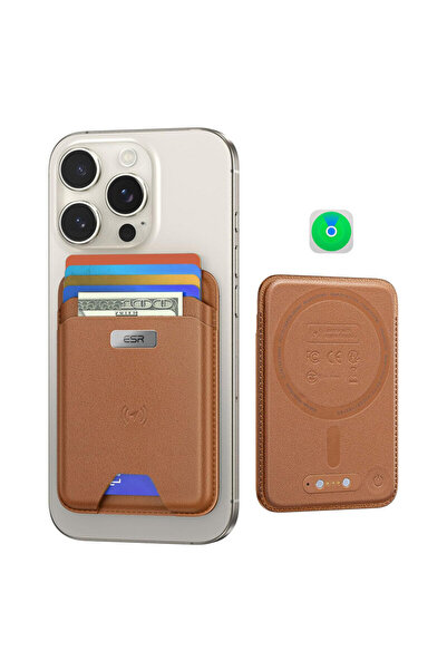 ESR Classic Geo Premium MagSafe Wallet for 4 Cards, Brown