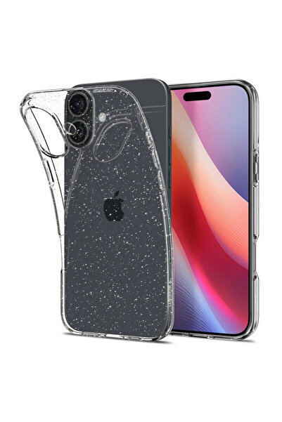 Spigen Кейс с течни кристали и блясък за iPhone 16 Plus