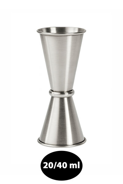VODİNOX Barista Jigger – 20/40 ml Paslanmaz Çelik Çift Taraflı Kokteyl Ölçü K...