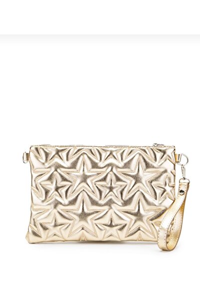 MyleeButik Yıldız Nakışlı Star Kadın Kapitone Portföy El Çantası & Clutch