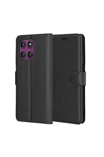 Techsuit Motorola Edge 60 Pro Leather Folio, black