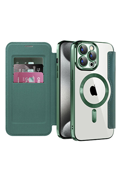Techsuit Husă SmartMag pentru iPhone 15 Pro Max, verde