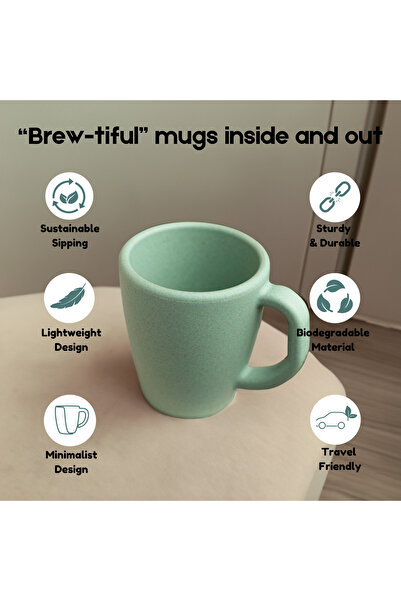 REuse Classic Reusable Mug 150 ml | Set of 4 | Coffee Husks | Multicolor - Light