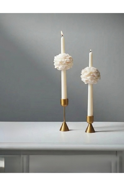 YASMELLA HOME Mekanın Ruhunu Değiştiren Floral 2’li Mum Seti (Şamdanlar Dahil...