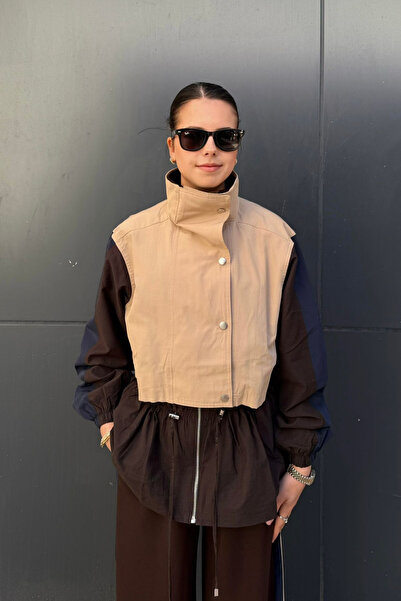 sunfyre Women's Elastic Waist Trench Detailed Jacket and Trousers Set Sun277