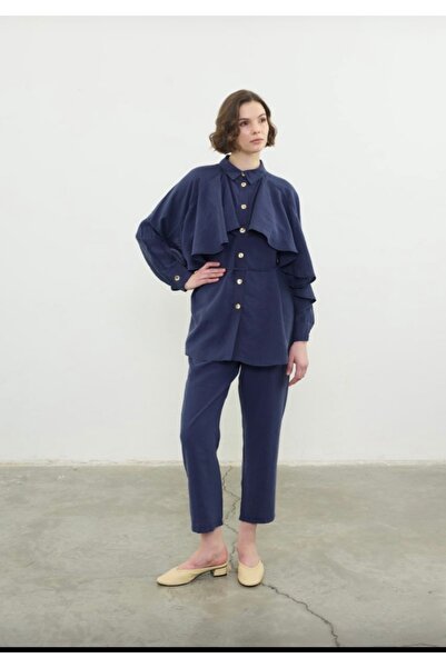 Butik Önü Volanli Lacivert Takım