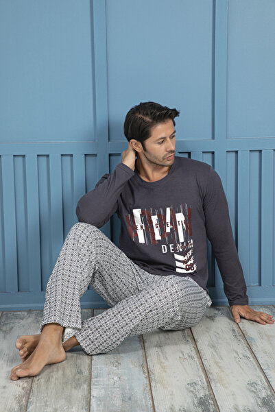 qomfy 1514 Men's Long Sleeve Pajama Set