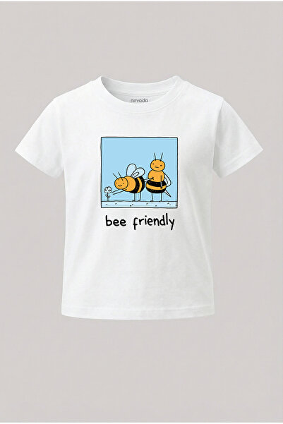 nirvoda Детска тениска с принт „Пчели приятели“ Детска тениска
