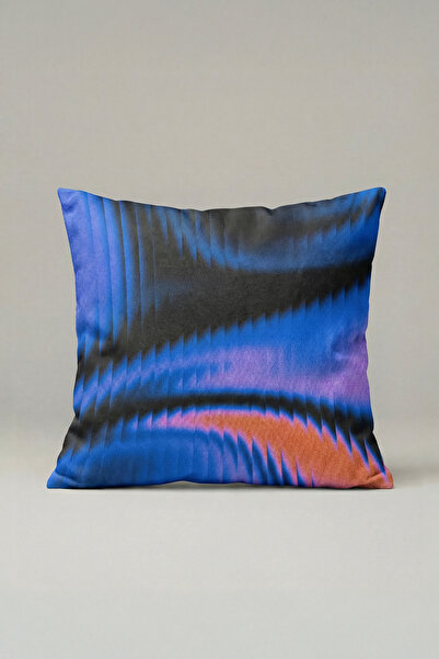 viki concept Blue Orange Transitional cu imprimeu abstract Husă de pernă pent...