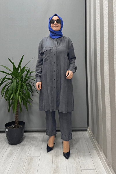 MissWhence Zippered Leg Pants Gray 37103