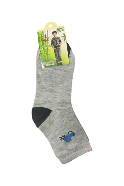 OEMS Bamboo Socks for Kids, AMZF, Size 31-35, Gray