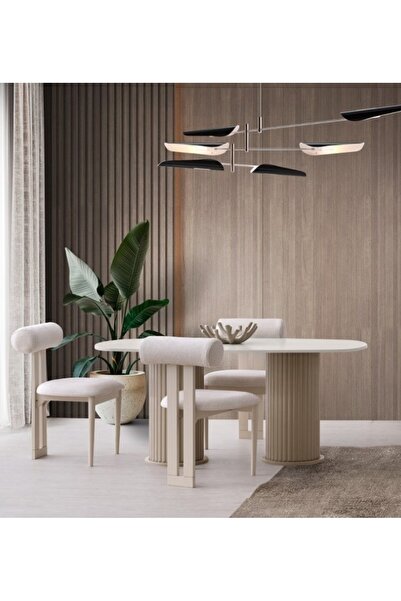 AYDINEV NARİN MDF YEMEK MASASI+6 ADET SANDALYE