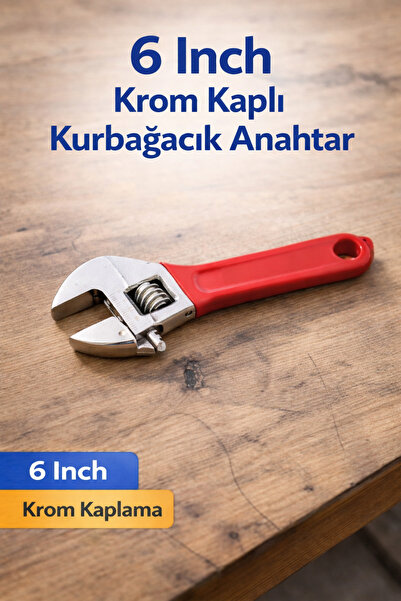 DESIPHON 6 İnç Kurbağacık Anahtar Krom Kaplı Ayarlı İngiliz Anahtarı – Dayanı...
