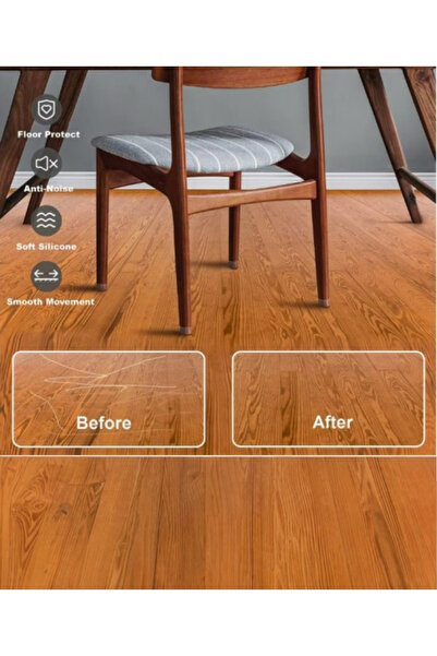 safestore Pachet de 4 șosete din silicon transparent, cu pâslă, pentru protec...