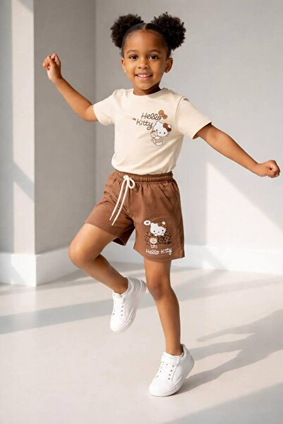 ALYAKİDS Kız Çocuk Hello Kitty -Minnie Mouse Baskılı 2'li Yazlık Pamuklu Şort...