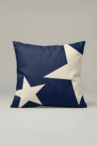 viki concept Μοντέρνο Σκούρο Μπλε Αστέρι Με σχέδιο Θήκη διακοσμητικού μαξιλαρ...