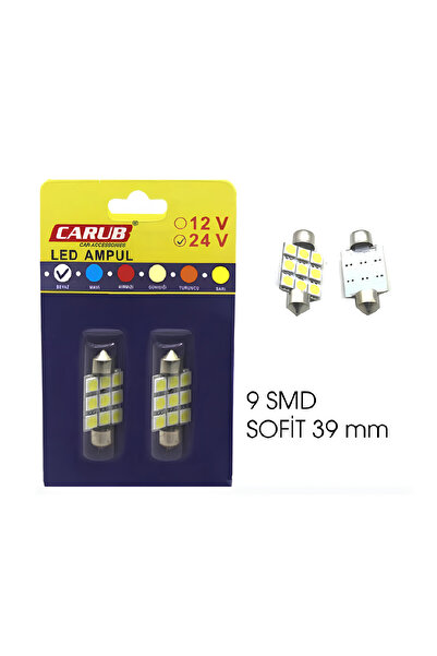 Advo CARUB AMPUL 12V 9LED SOFİT SMD 39MM BEYAZ