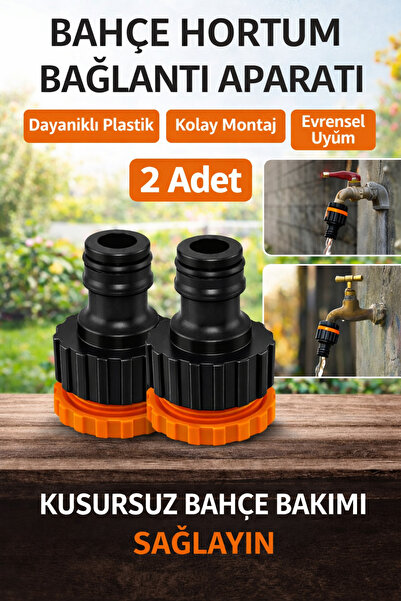 DESIPHON MUSLUK ADAPTÖRÜ 1/2'' - 3/4'' Bahçe Sulama Musluk Ucu Bağlantı Apara...