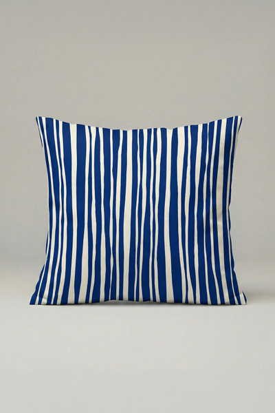 viki concept Θαλάσσιο Ρίγανο Θήκη διακοσμητικού μαξιλαριού 049 – Μπλε Ριγέ Μο...