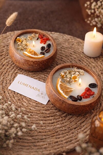 LUMENADA Papatya ve Kahve Kokulu Aromaterapi 2'li Mum