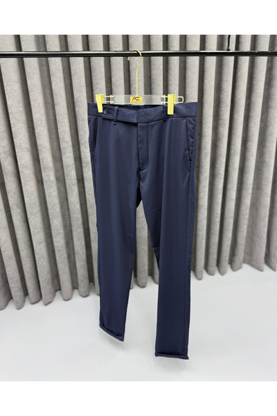 Avni Ceylan Men's Elite Line Fabric-Tongued Modern Fit Trousers