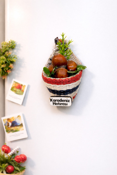 seymenbıçakçılık Karadeniz Hatırası 1’li Buzdolabı Magneti – Fındık Sepet Model