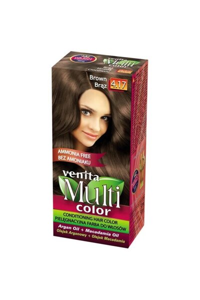 OEMS Amonia-Free Hair Dye, Multicolor, Coming, 50ml, No.4.17, Brown