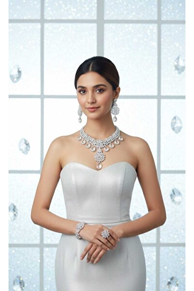 Arjwan Accessories طقم إكسسوارات مجوهرات نسائية مذهل