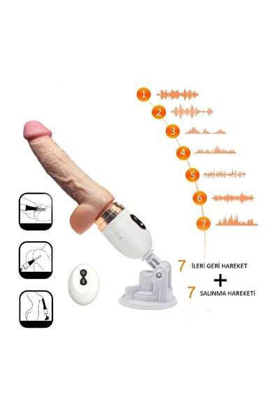USB Şarjlı 7 İleri Geri & 7 Fonksiyonlu Isıtmalı Uzaktan Kumandalı Titreşimli Teknolojik Vibratör