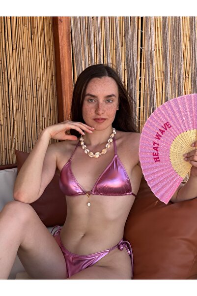 Blushe Discosell Bikini Takımı Metalik Pembe