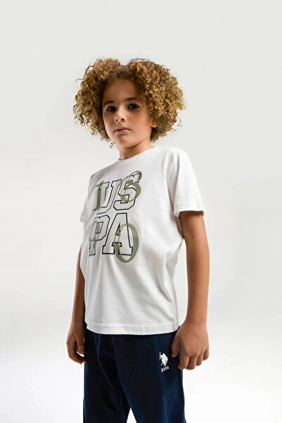 U.S. Polo Assn. Комплект пижама за момче - бял