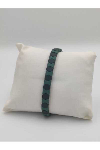 ALTUNTAŞ Hematite Stone Combined Adjustable Bracelet