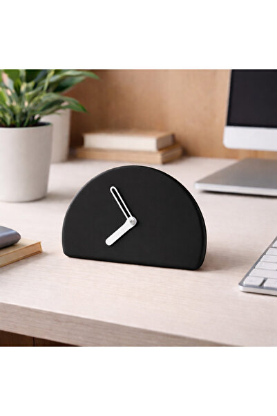 Basart Modern Minimalist Yarım Daire Masa Saati - 5 Renk Seçeneği